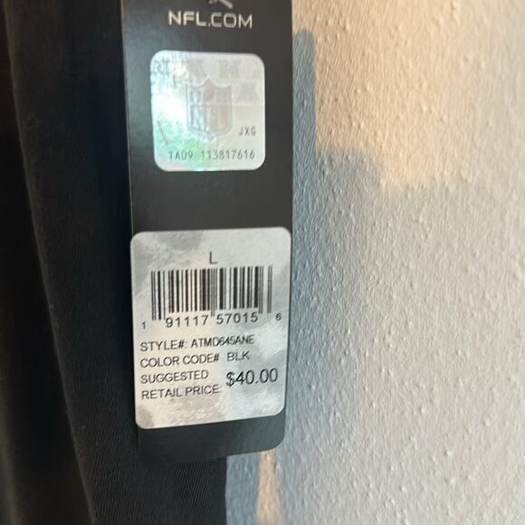 New England Patriots Black Official NFL JERSEY T-SHIRT Front & Back Size L - Picture 4 of 6